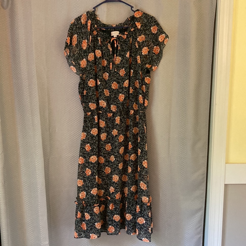 Loft floral midi dress